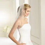 Schleier mit Spitzenkante Avalia S135