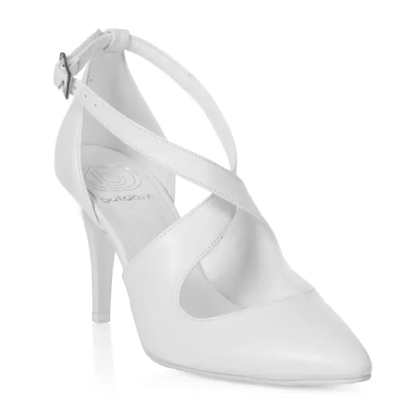 Brautschuhe Ida Weiß aus Leder