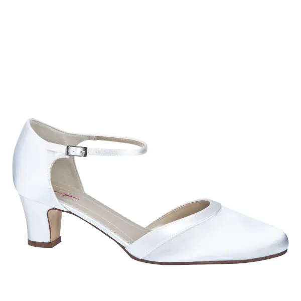 Brautschuhe Anika von Rainbow Club in Weiß aus Satin