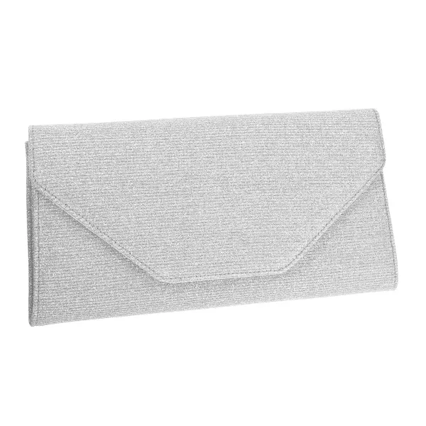 Brauttasche Saskia Silber Metallic von Rainbow Club mit Glitzern