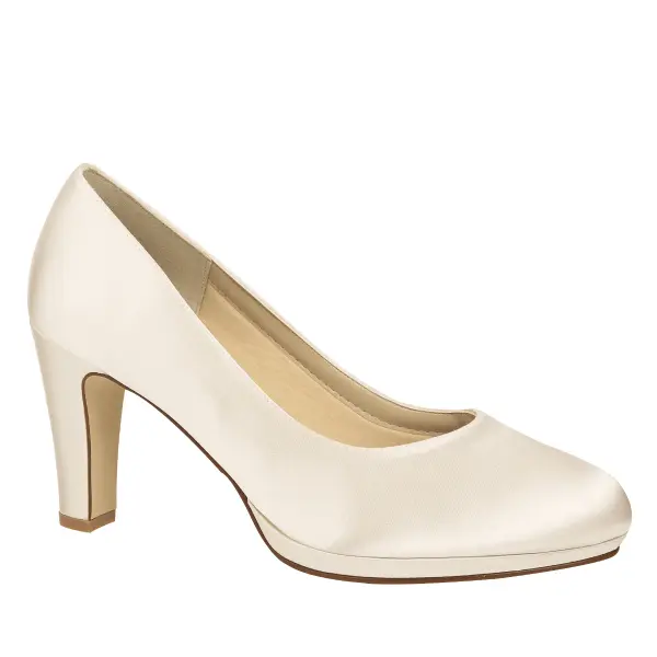 Brautschuhe Grace von Rainbow Club in Ivory aus Satin