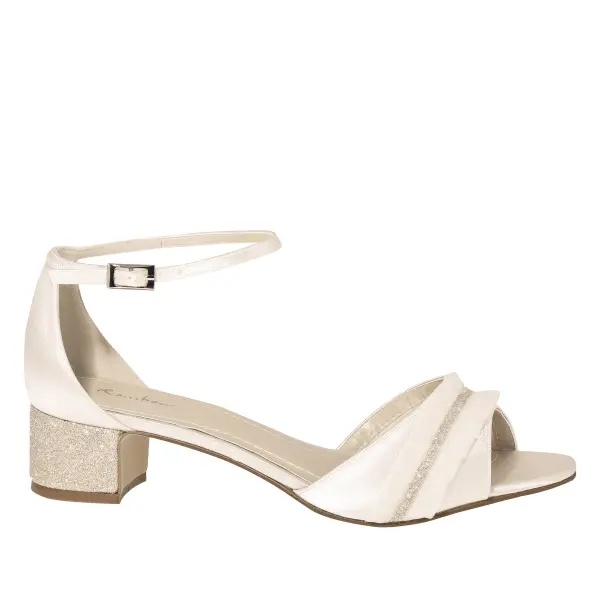 Brautschuhe Karyssa mit Glitzern von Rainbow Club in Ivory aus Satin