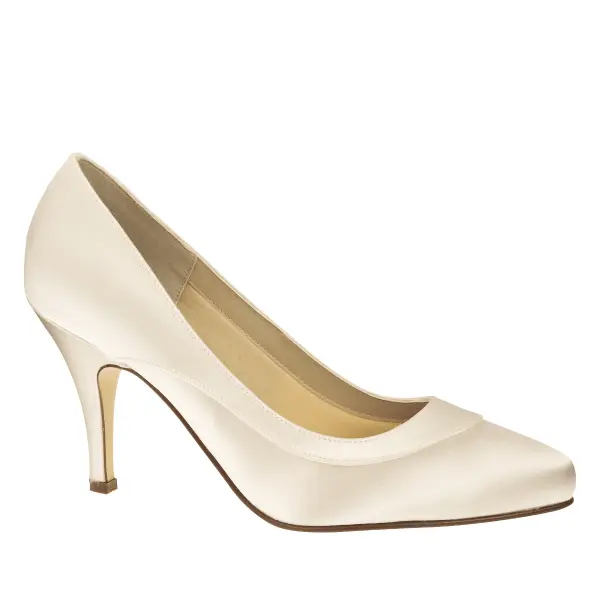 Brautschuhe Nicole von Rainbow Club in Ivory aus Satin