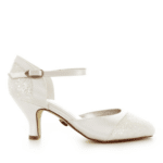 Brautschuhe White Lady 701 Ivory Satin-Glitter