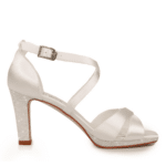 Brautschuhe White Lady 876 Ivory mit Glitzern