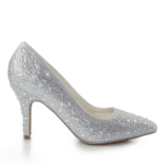 Abendschuhe White Lady 920 Silber mit Strass