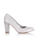 Brautschuhe Avril Glitzer ivory-silber
