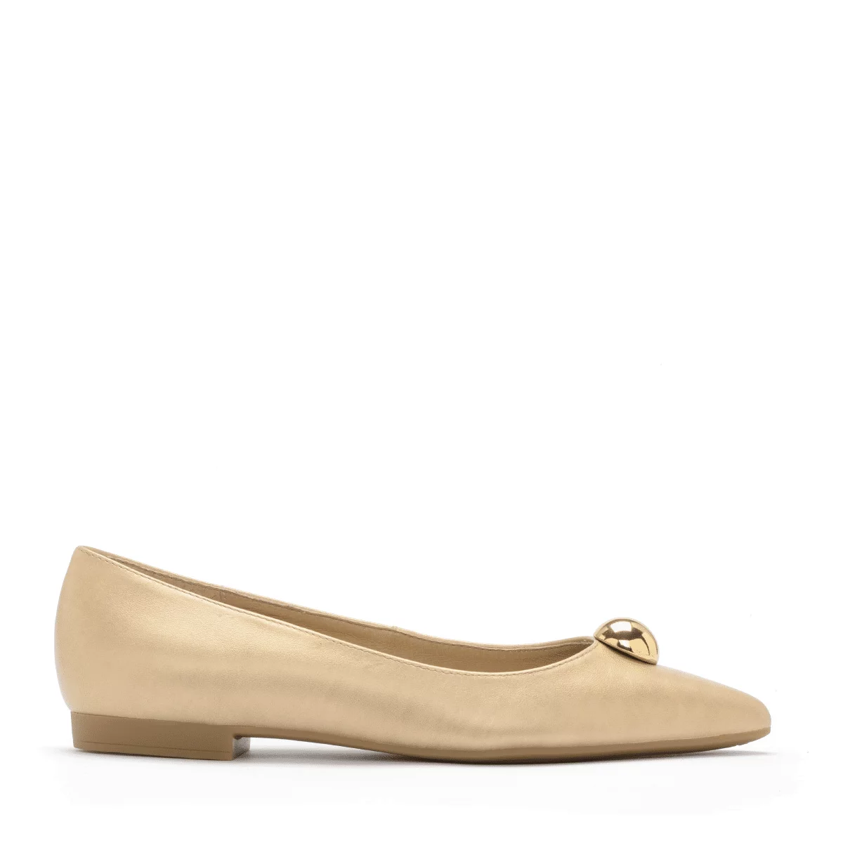 Flache Brautschuhe Zoe Gold Zoe
