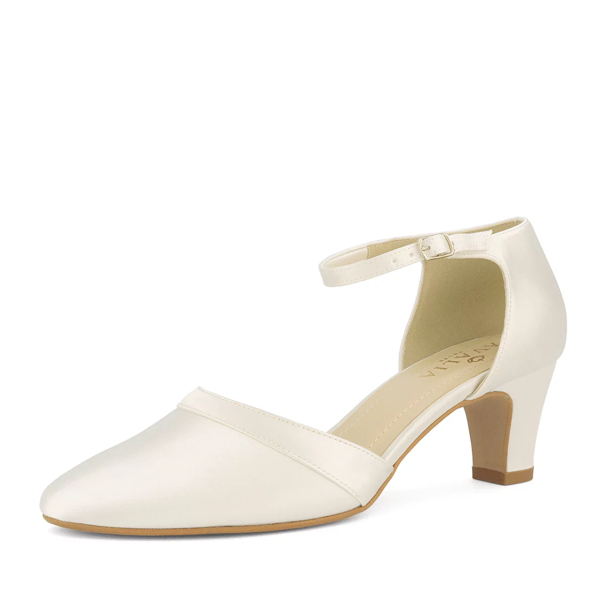 Brautschuhe Avalia EMMA Ivory Satin – Bild 2