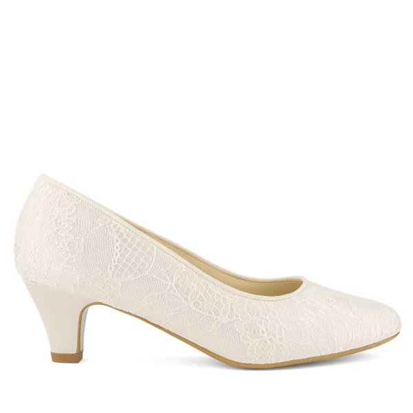 Brautschuhe Lara Ivory aus Satin von Avalia