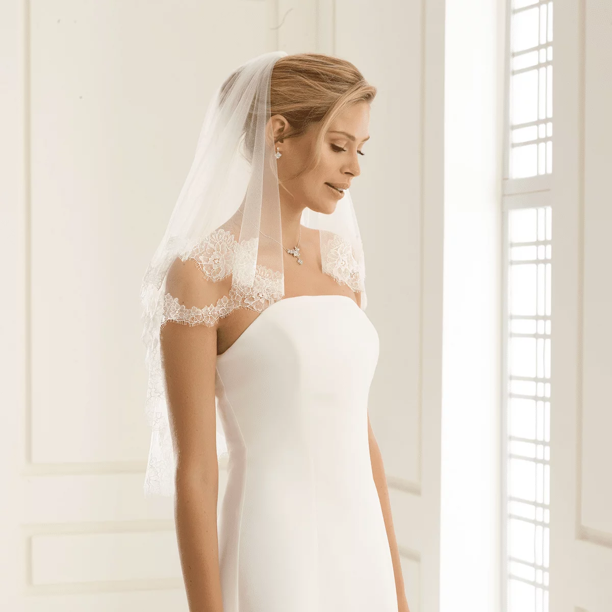 avalia_schleier_S169_1 Schleier mit Spitzenkante Avalia S169