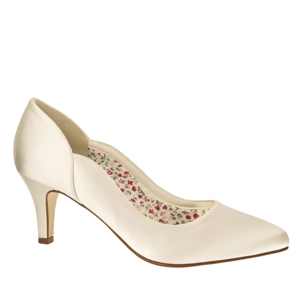 Brautschuhe Butterscotch von Rainbow Club in Ivory aus Satin