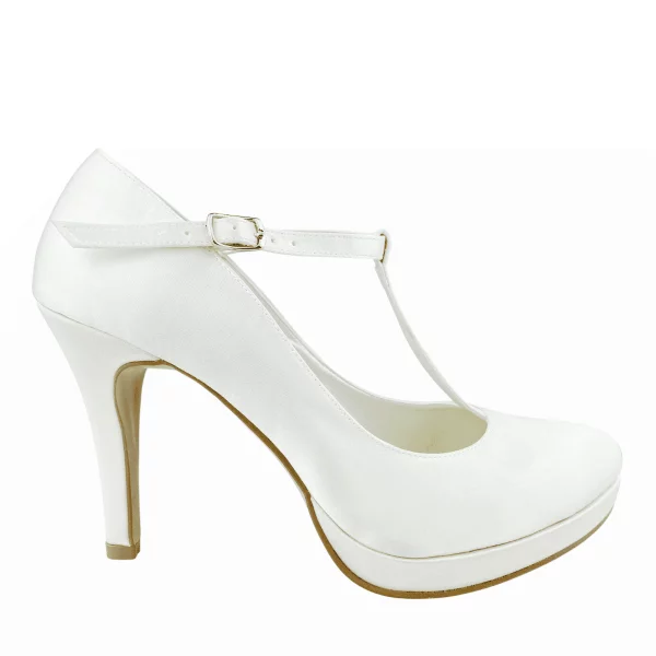Brautschuhe Melina Satin Ivory