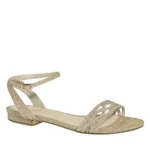 Brautschuhe Sandalen Faye von Rainbow Club aus Textil mit Glitzern in Farbe Gold