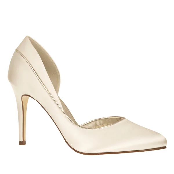 Brautschuhe High-Heels Joanne von Rainbow Club in Ivory aus Satin
