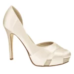 Brautschuhe High-Heels Kelis von Rainbow Club in Ivory aus Satin