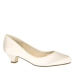 Bequeme Brautschuhe Paula von Rainbow Club in Ivory aus Satin