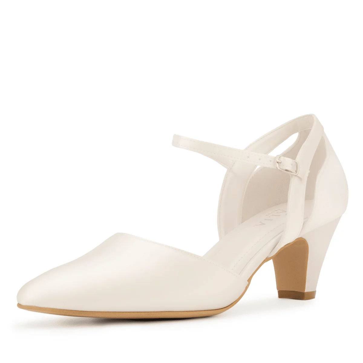 Brautschuhe Avalia STAR Ivory Satin – Bild 2
