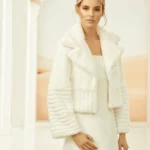 Brautjacke aus Pelzimitat Avalia E314
