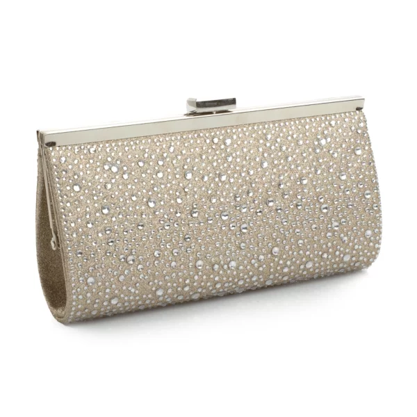 Handtasche Valentina Champagne-Zirkonia