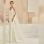 Brautschleier Avalia S406 aus Soft-Tüll und Spitze