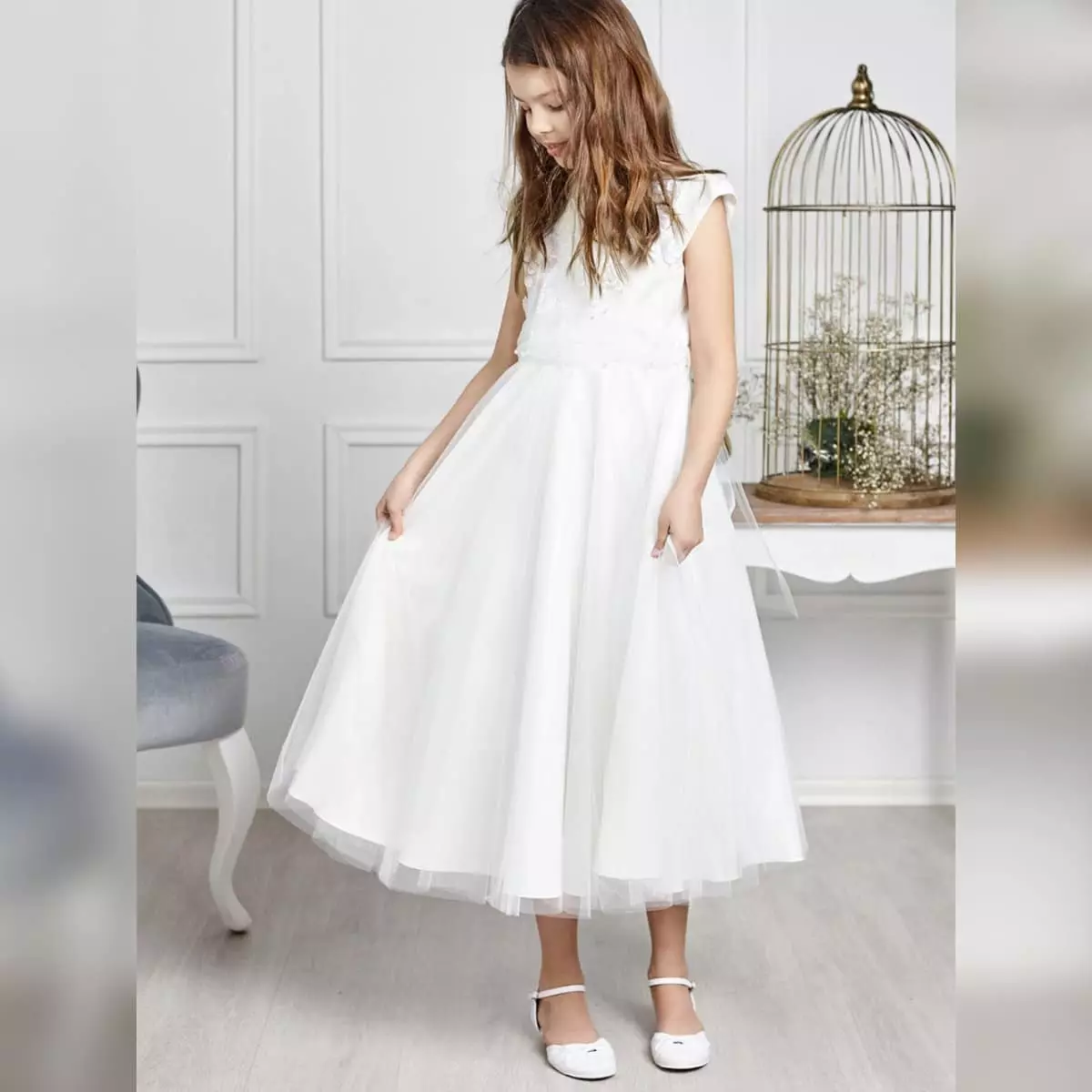 Kommunionkleid Dalary DK-225 Ivory – Bild 3