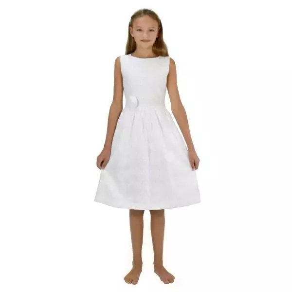 Kommunionkleid Greta weiß Bohostil