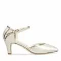 Brautschuhe White Lady 753 Satin Ivory-Gold