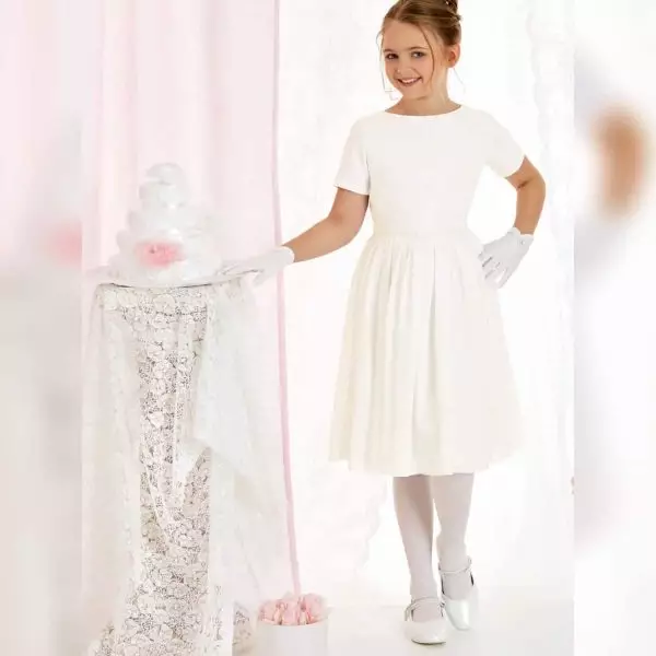 Kommunionkleid Dalary DK-335 Ivory & Weiß
