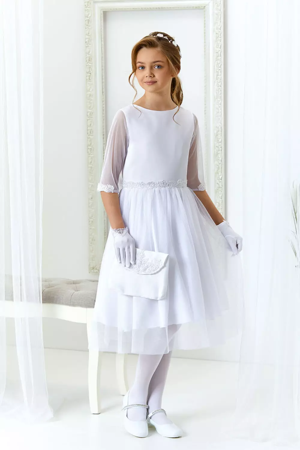 Kommunionkleid Dalary DK-440 Weiß