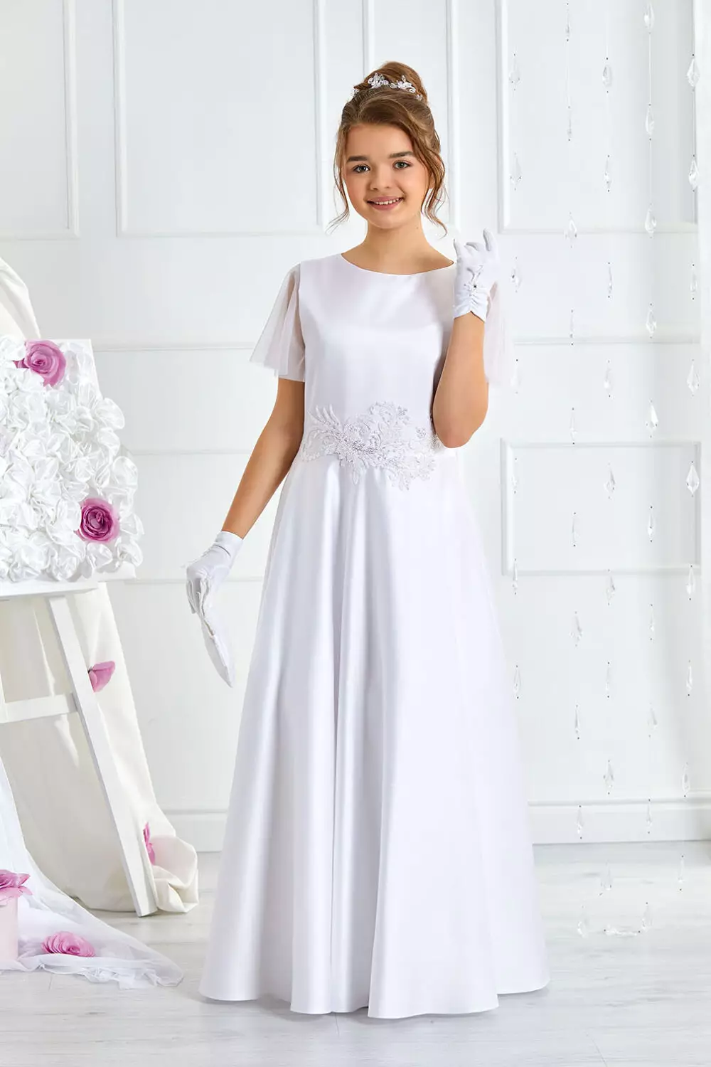 Kommunionkleid Dalary DK-430 Weiß Kommunionkleid Dalary DK-430 Weiß